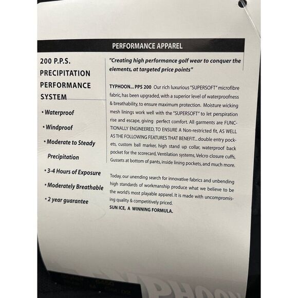 Sun Ice Waterproof Breathable Black Tactical Velcro Pant Size M (unisex) - Picture 7 of 11